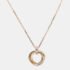 Cartier Trinity Diamond 18K Three Tone Gold Pendant Necklace
