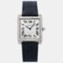 Cartier Silver 18k White Gold Tank Obus WB800451 Quartz Women's Wristwatch 24 mm
