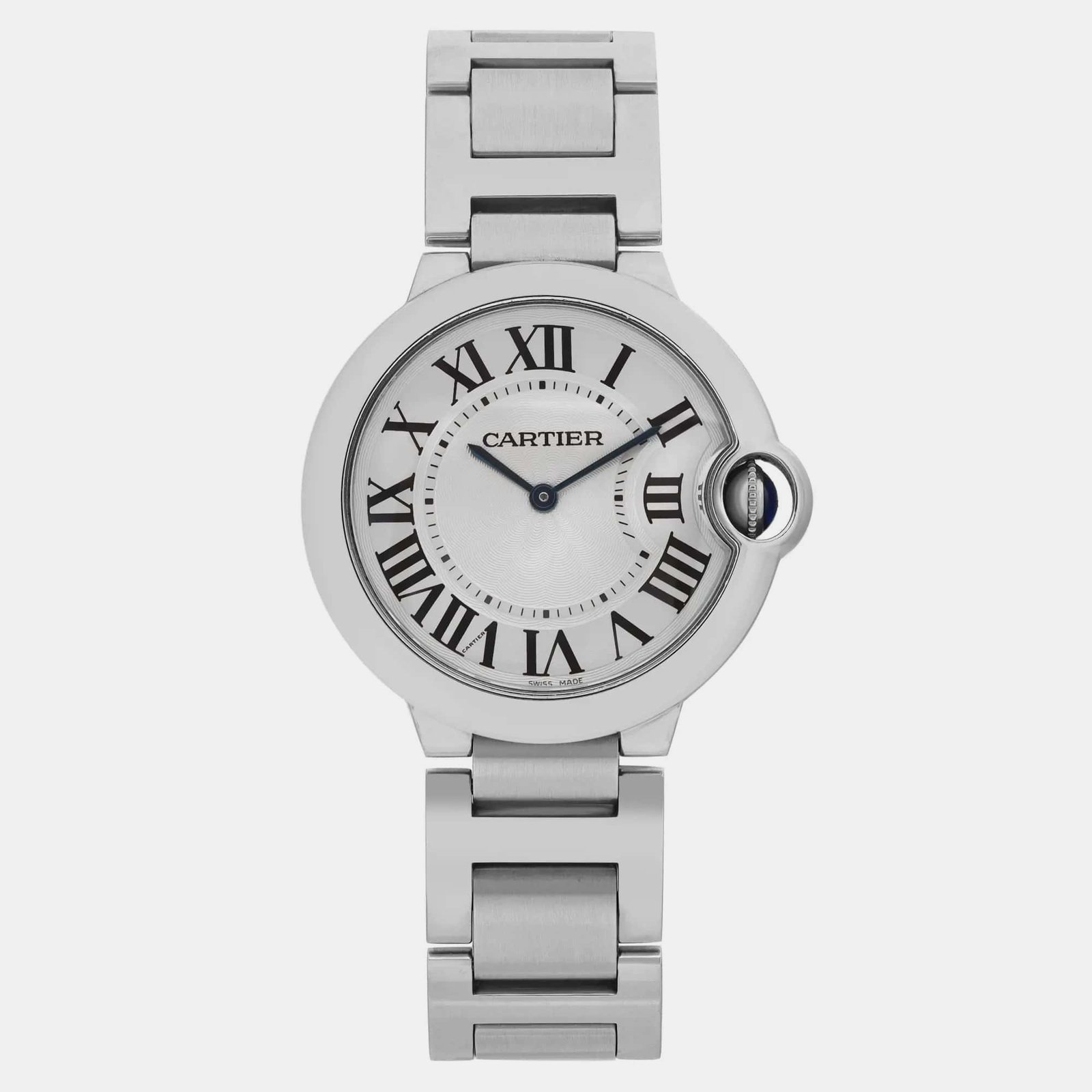luxury-women-cartier-used-watches-p1099265-006 Cartier Silver Stainless Steel Ballon Bleu W69011Z4 Quartz Men's Wristwatch 36 mm - Image 1