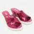 Casadei Purple Patent Leather Wedge Sandals Size 39 - Image 4