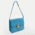 Celine Blue Leather Large Classic Box Shoulder Bag - Image 3