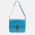 Celine Blue Leather Large Classic Box Shoulder Bag