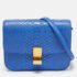 Celine Blue Python Medium Classic Box Shoulder Bag