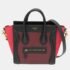 Celine Black Bordeaux Pink Luggage Leather Nano Shopper Handbag