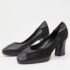 Celine Black Leather and Suede Block Heel Pumps Size 35.5 - Image 2