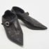 Celine Black Leather Buckle Detail Pointed Toe Booties Size 36 - Image 4