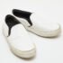 Celine White/Black Leather Slip On Sneakers Size 37 - Image 4