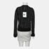 Chanel Black Crew Neck Stripes Logo Sweater S - Image 3