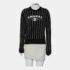 Chanel Black Crew Neck Stripes Logo Sweater S - Image 2