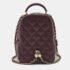 Chanel Burgundy Quilted Caviar Leather Mini CC Classic Backpack - Image 4