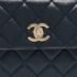 Chanel Navy Blue Quilted Leather Small Trendy CC Top Handle Bag - Image 5