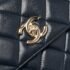 Chanel Navy Blue Quilted Leather Small Trendy CC Top Handle Bag - Image 6