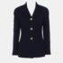 Chanel Blue Vintage Gold Buttons Blazer S