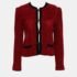 Chanel Red/Black Vintage Velvet Jacket M