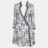 Chanel White/Black Logo 20S Tweed Dress XS