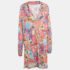 Chanel Multicolor Printed Jersey Full Sleeve Mini Dress L