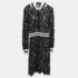 Chanel Black Floral Lace Zip-Up Dress S