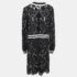 Chanel Black Floral Lace Zip-Up Dress S - Image 2