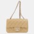 Chanel Beige Leather Mini Classic Single Flap Shoulder Bags - Image 3