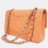 Chanel Orange Lambskin Medium Classic Flap Bag - Image 2