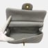 Chanel Grey Calfskin Quilted Small Lady Handle Clutch With Chain - Image 7
