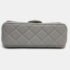 Chanel Grey Calfskin Quilted Small Lady Handle Clutch With Chain - Image 8