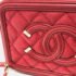 Chanel Red Leather Small Filigree Shoulder Bag - Image 7