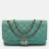 Chanel Light Green Jersey Classic 227 Reissue 2.55 Flap Bag