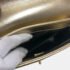Chanel Gold Quilted Lambskin Mini Crystal Logo Letters Chain Handle Flap Bag - Image 10