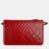 Chanel Red Calf Leather Matelasse Boy Chain Wallet - Image 3