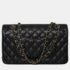 Chanel Black Caviar Leather Medium Classic Double Flap Bag - Image 3