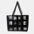 Chanel Black Vinyl Window Tote Handbag - Image 2