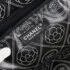 Chanel Black Printed Coated Canvas Logo Camellia Shopping Tote Bag - Image 8
