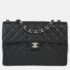 Chanel Black Calfskin Jumbo Classic Flap Shoulder Bag
