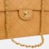 Chanel Beige Calfskin Single Flap Shoulder Bag - Image 3