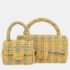 Chanel Yellow Tweed Classic Single Flap 2 In 1 Hand Bag Set - Image 3
