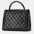 Chanel Black Lambskin Matelasse Coco Mark Flap Bag - Image 2