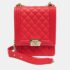 Chanel Red Boy Chanel Leather Shoulder Bag