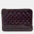 Chanel Purple Patent Leather patent clutch bag