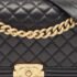 Chanel Black Quilted Leather Medium Boy Flap Bag - Image 5