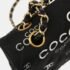 Chanel Black Canvas Coco Medium Classic Double Flap Shoulder Bag - Image 4