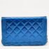 Chanel Royal Blue Quilted Patent Leather Boy Wallet on Chain - Image 4