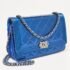 Chanel Royal Blue Quilted Patent Leather Boy Wallet on Chain - Image 3