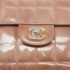 Chanel Dusty Pink Quilted Patent Leather Chocolate Bar CC East West Flap Bag - Image 6