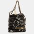 Chanel Black Cotton Camellia Logo Gold Chain Tote Shoulder Bag - Image 2