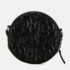 Chanel Black Leather Camellia Round Mini Chain Shoulder Bag - Image 3