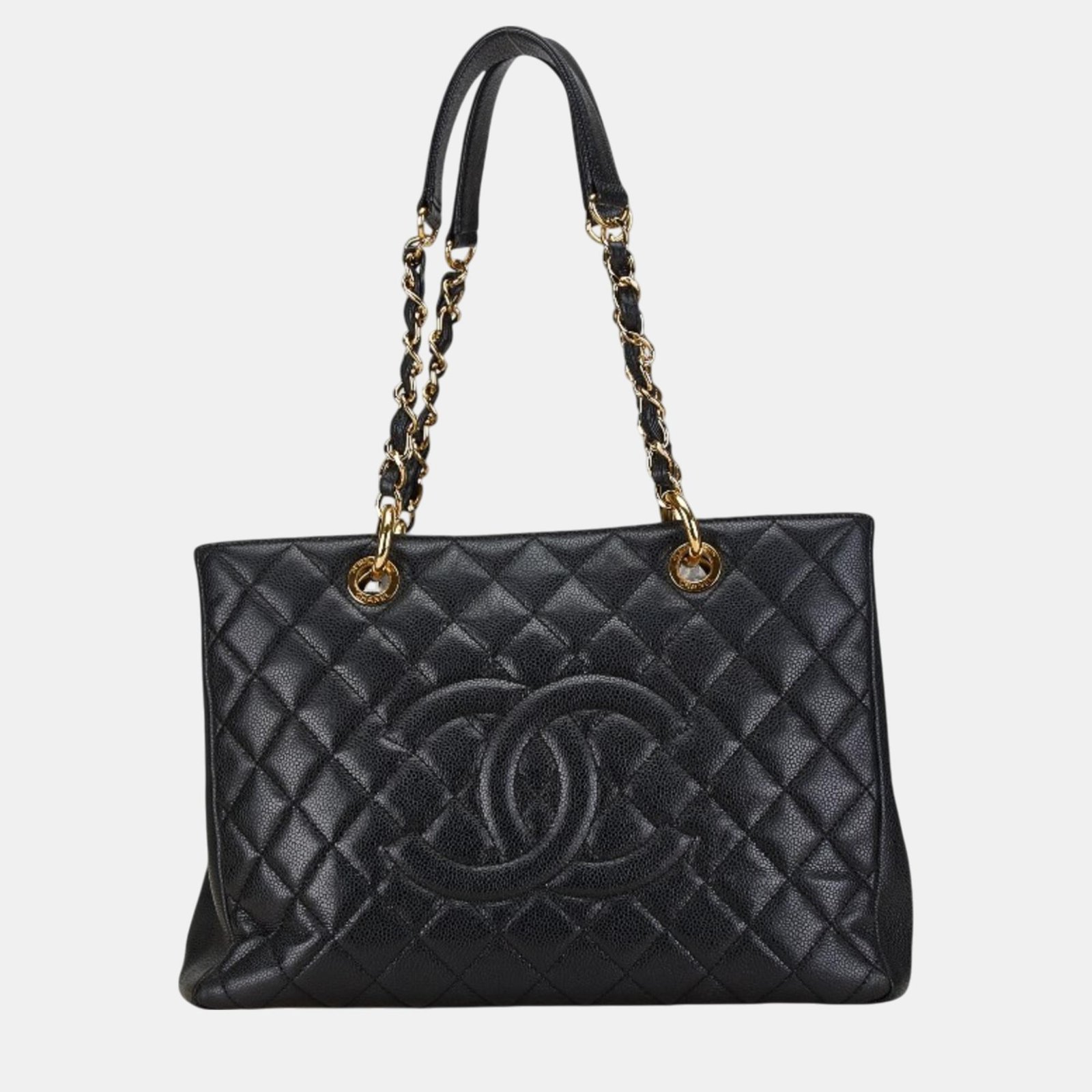 luxury-women-chanel-used-handbags-p1091453-002 Chanel Black Caviar Leather GST Tote Bag - Image 1