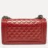 Chanel Red Quilted Leather Medium Boy Flap Bag - Image 4