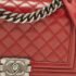 Chanel Red Quilted Leather Medium Boy Flap Bag - Image 5