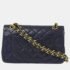Chanel Navy Lambskin Leather Small Classic Double Flap Shoulder Bag - Image 2